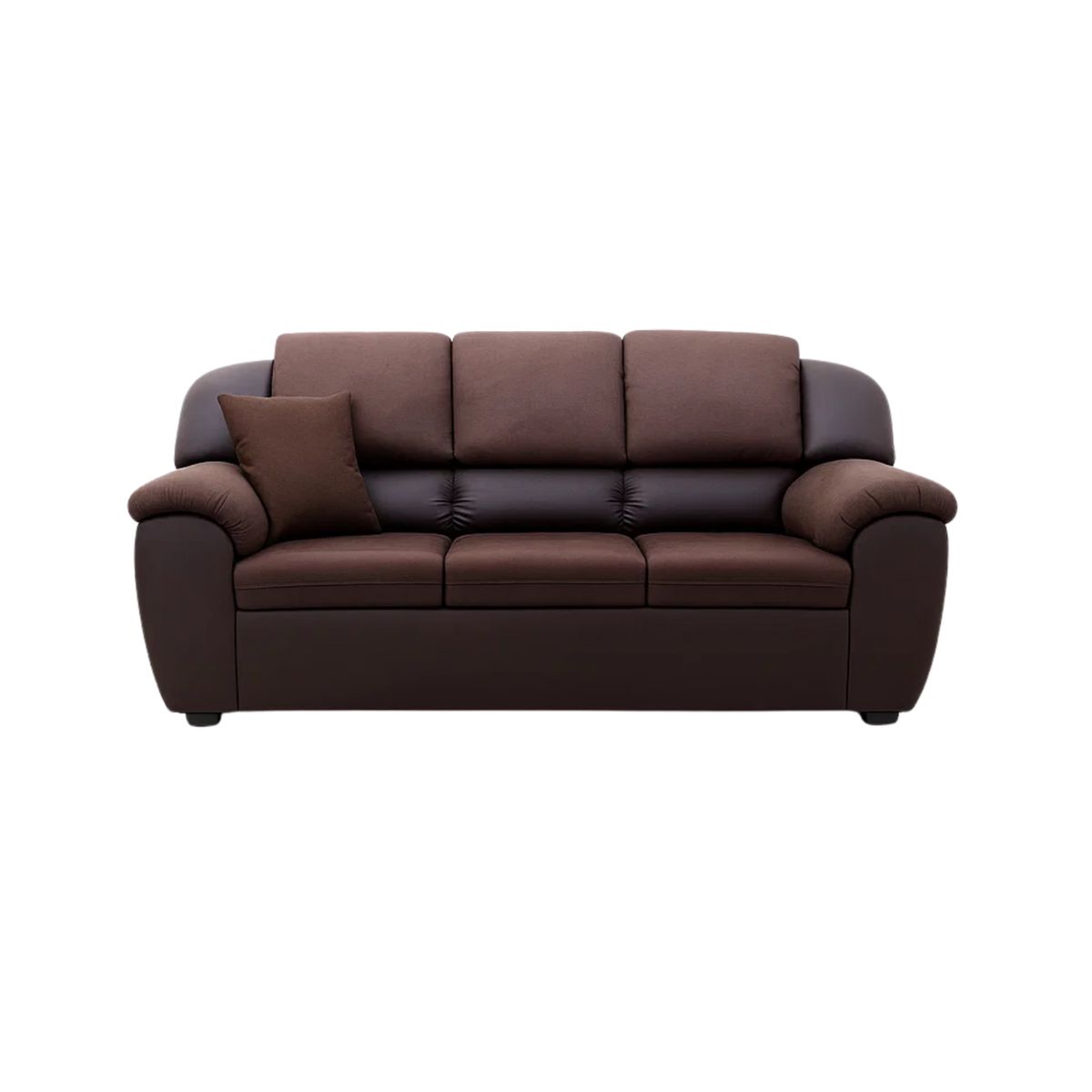 GENERICO - Juego de Sala Sacha 3-2 Puestos Moderno Microfibra y cuero sintentico Marrón