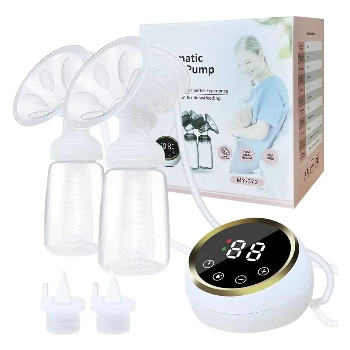 GENERICO - Extractor de Leche Eléctrico Doble Sin Dolor Chupete