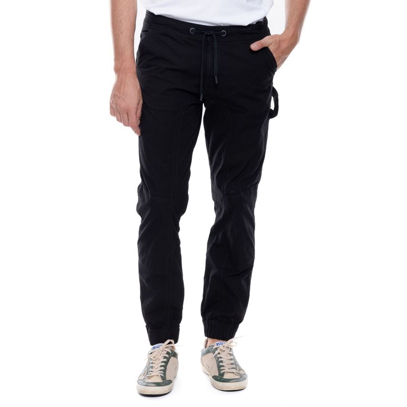 COLOR BLUE - Pantalón En Dril Tipo Jogger