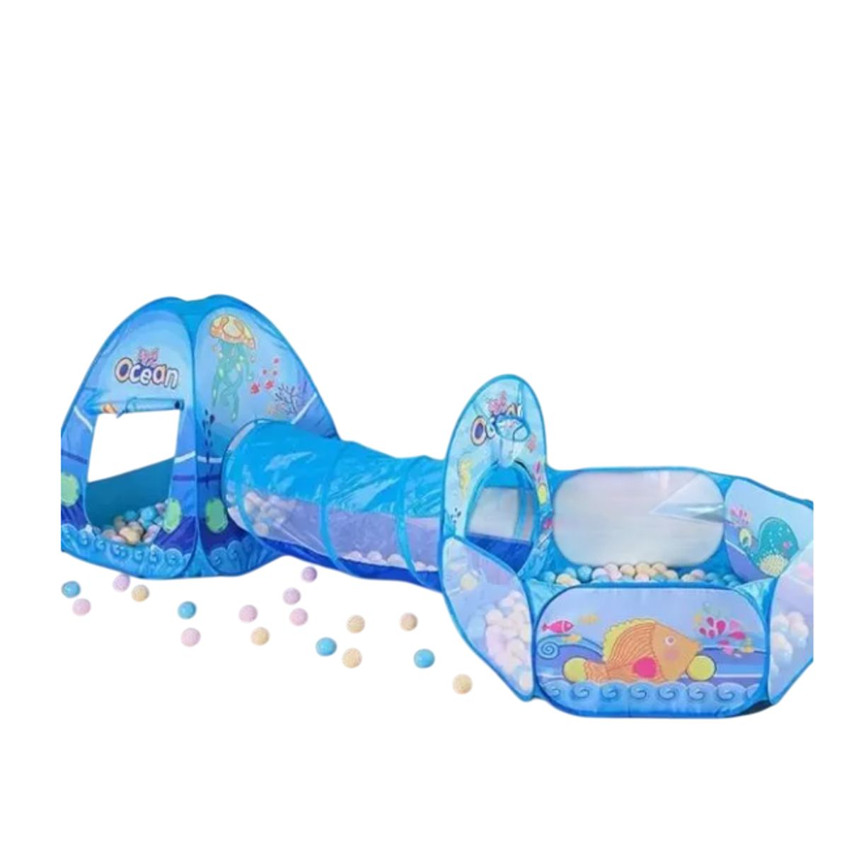 GENERICO - Juego de 3 Piezas para Niños Piscina de Pelotas y Túnel 535