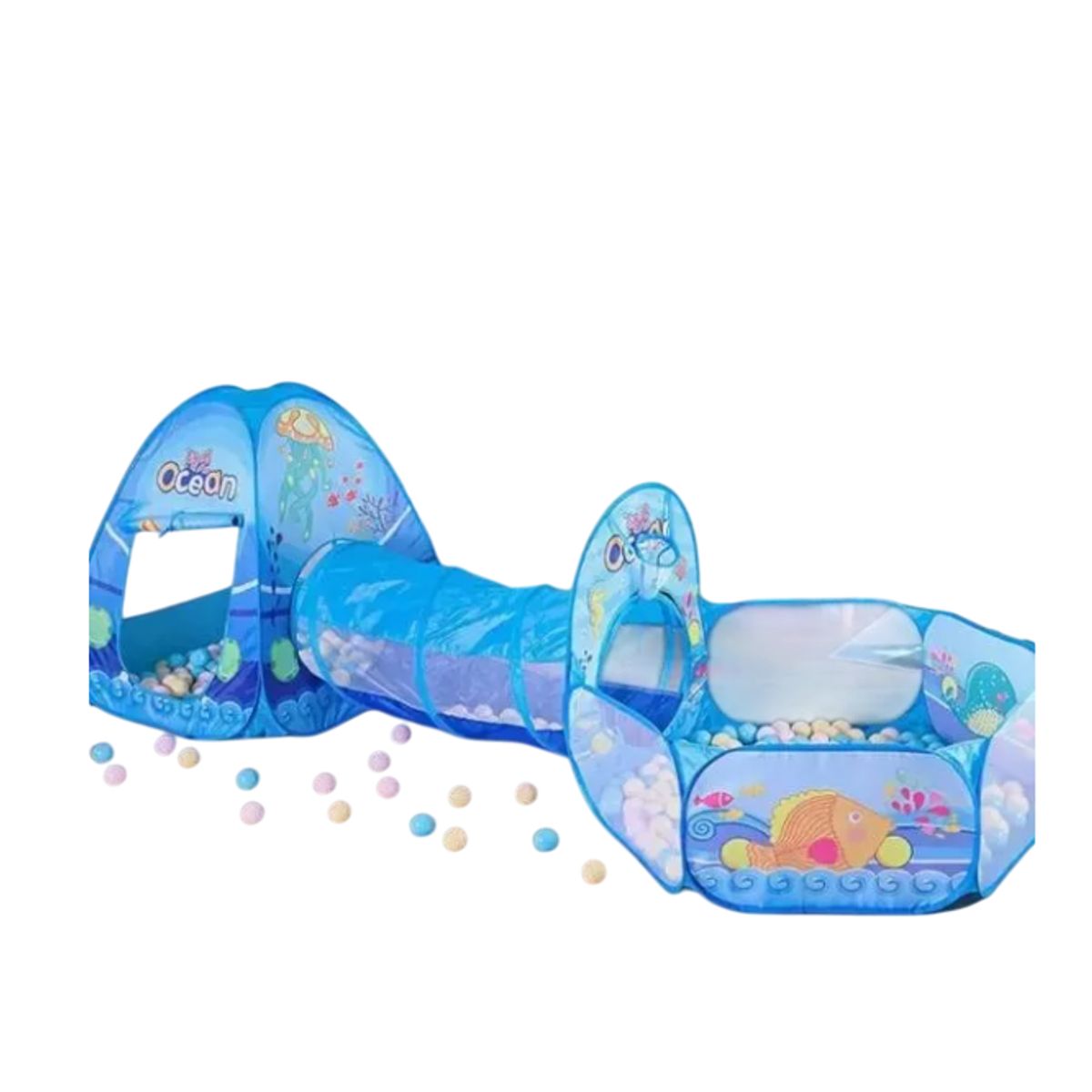 GENERICO - Juego de 3 Piezas para Niños Piscina de Pelotas y Túnel 535