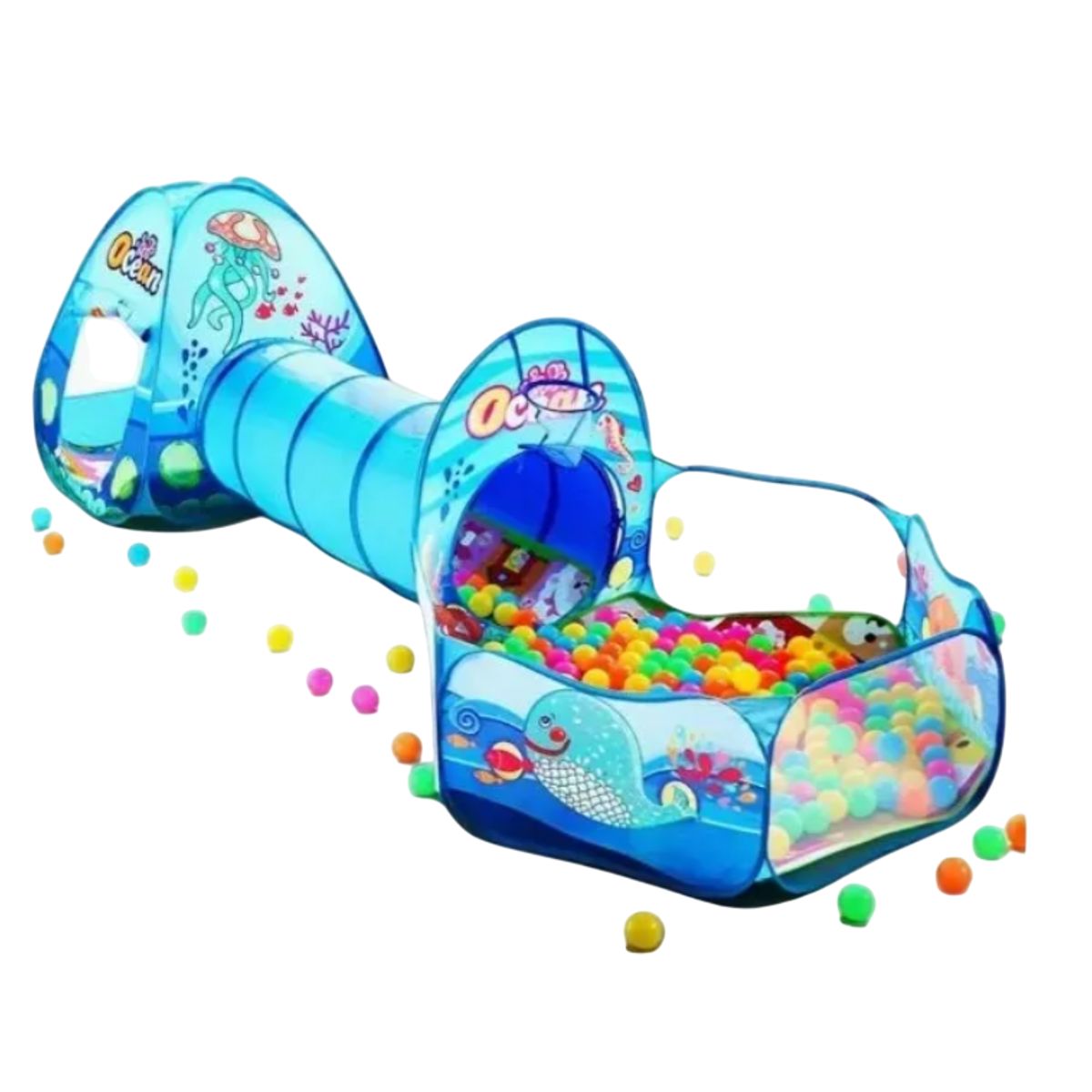 GENERICO - Juego de 3 Piezas para Niños Piscina de Pelotas y Túnel 535