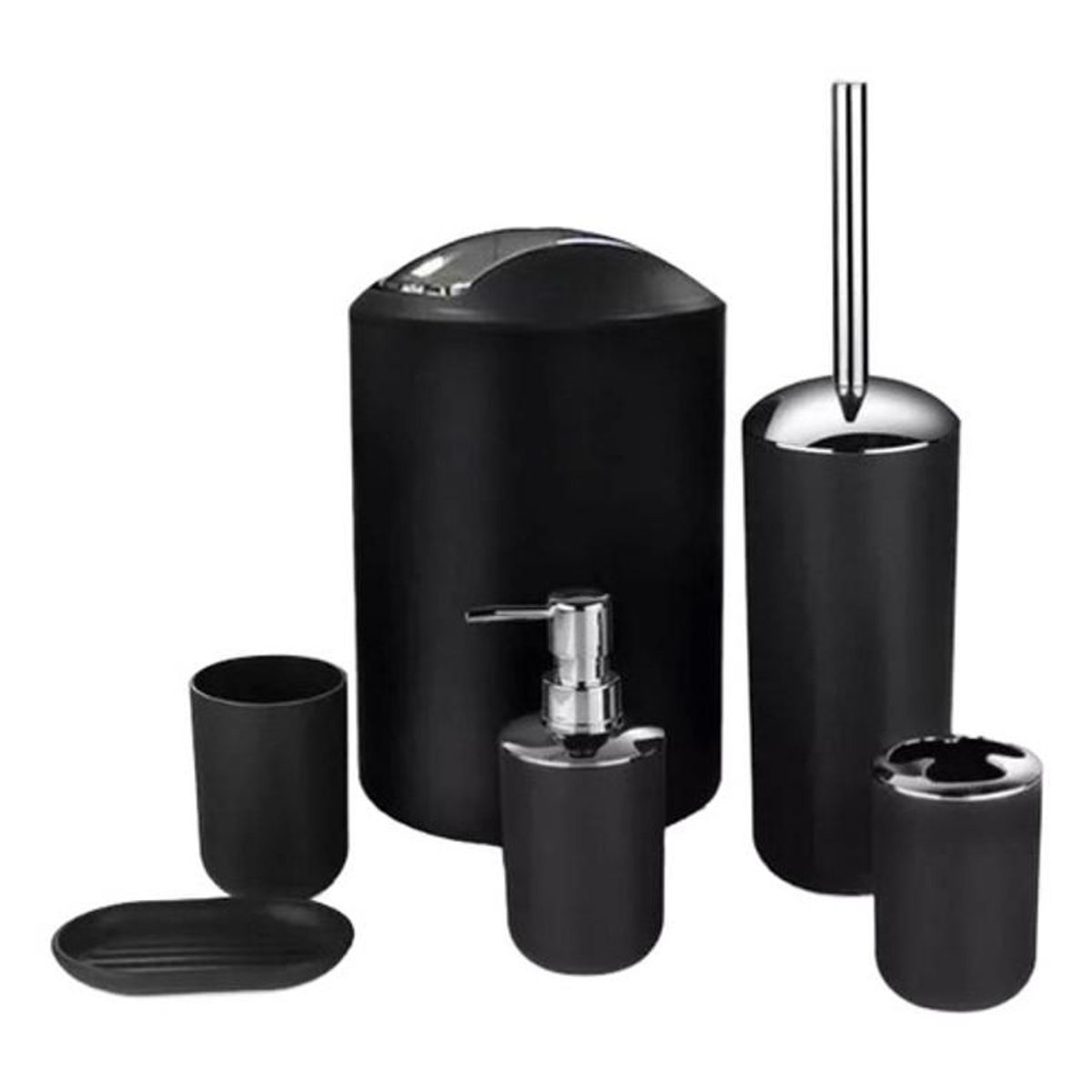 GENERICO - Set Baño 6 Piezas Dispensador Jabón Hogar Aseo Organizador