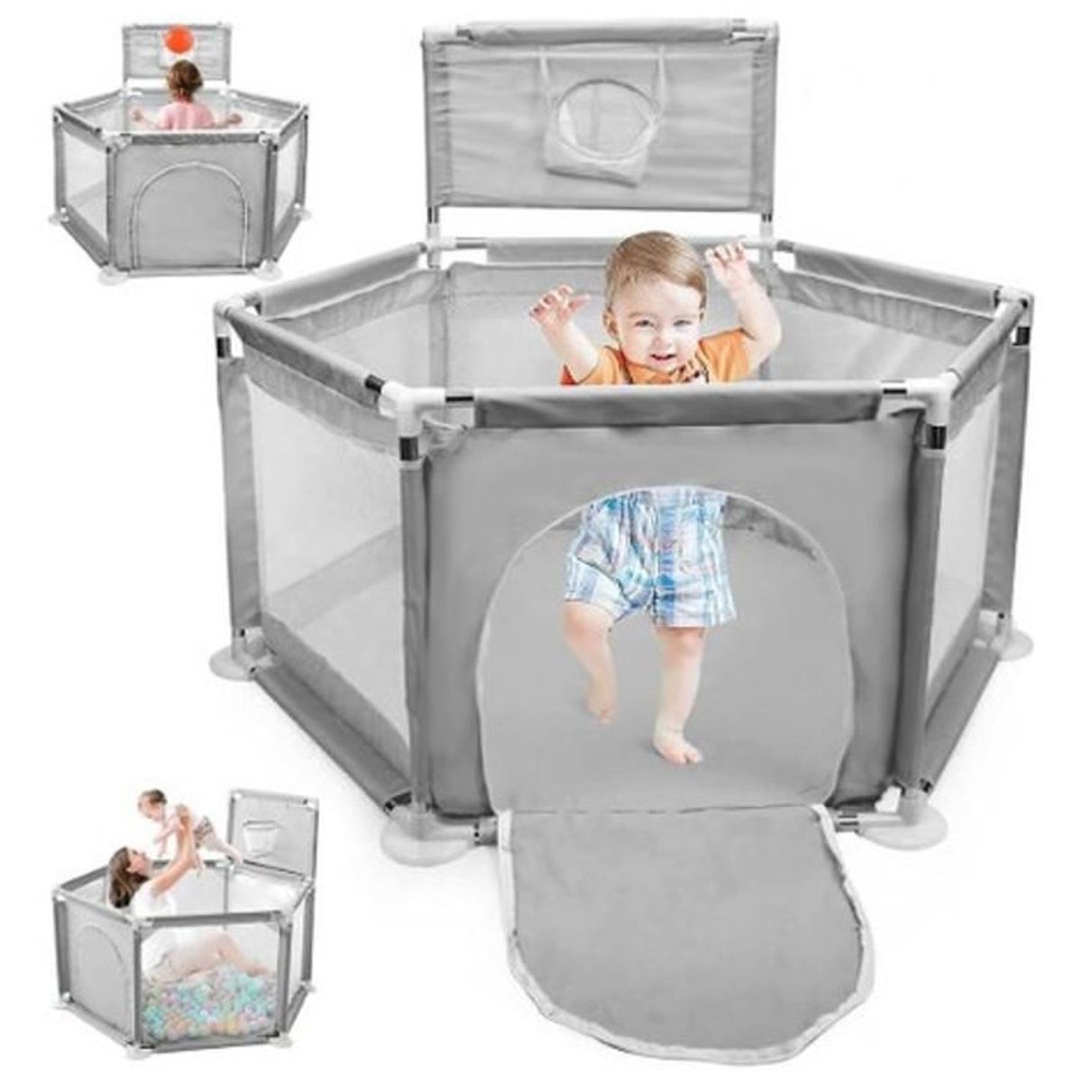GENERICO - Corral Hexagonal Infantil Play Ground Bebes Juegos
