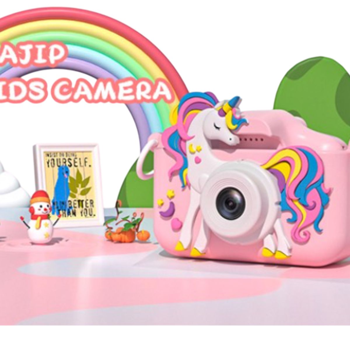 GENERICO - Cámara Digital Niños Fotos Vídeos Juego Unicornio