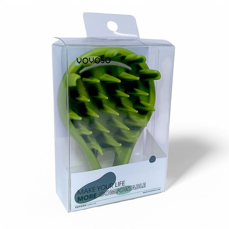 YOYOSO - CEPILLO MASAJEADOR PARA CUERO CABELLUDO -VERDE