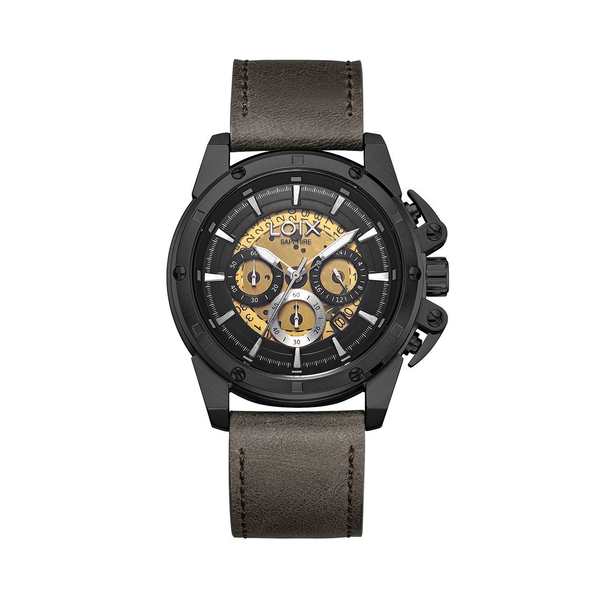 LOIX - Reloj Hombre LA2141-2 Negro Pavonado tablero bicolor