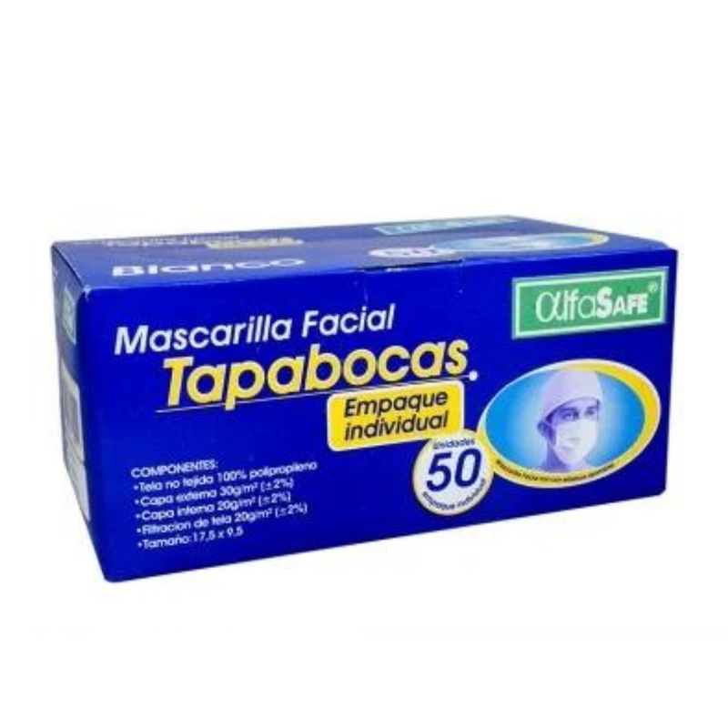ALFA SAFE - TAPABOCA ELÁSTICO ALFASAFE BLANCO EMP IND