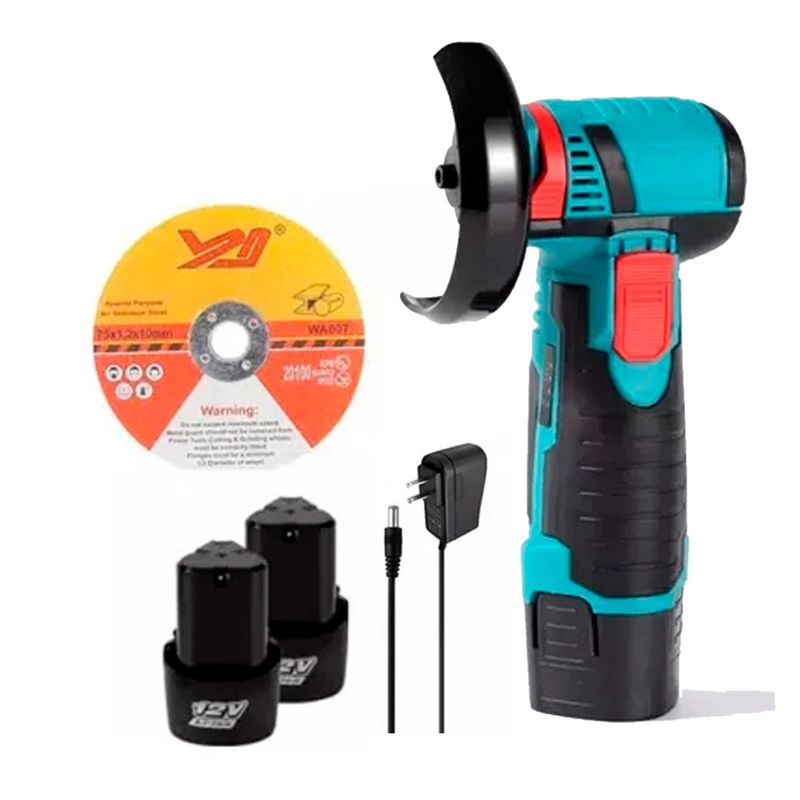 GENERICO - Maquina Cortadora Pulidora Inalambrica Portatil 2 Baterias