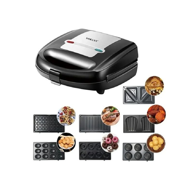 SOKANY - Sanduchera 4 En 1 Sokany SK-908