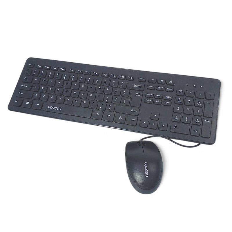 YOYOSO - SET TECLADO INALAMBRICO & MOUSE - NEGRO
