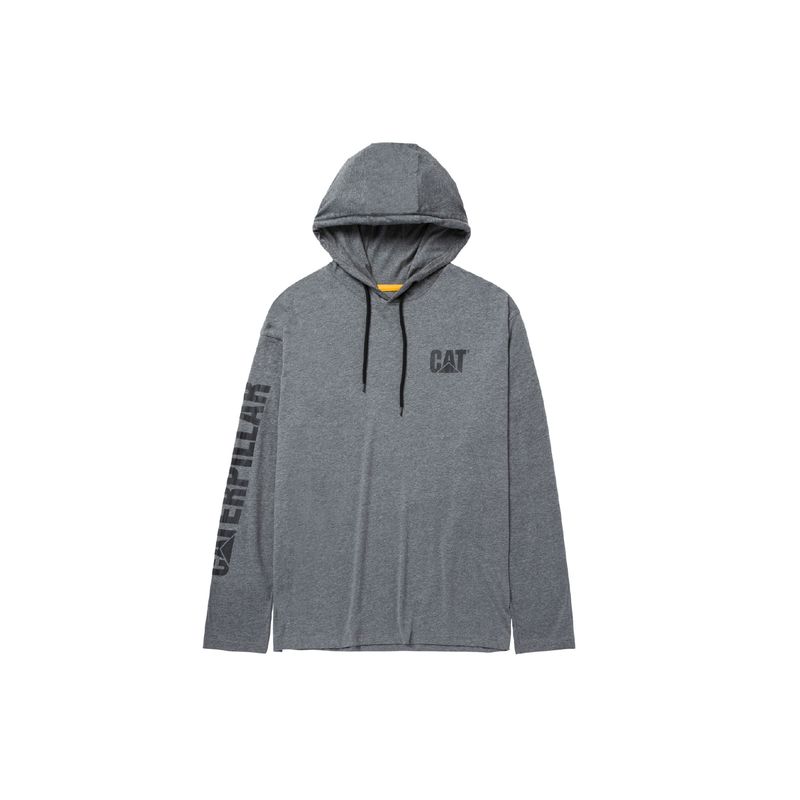 CAT - Buzo Hombre CAT UPF HOODED BANNER L/ Gris CAT