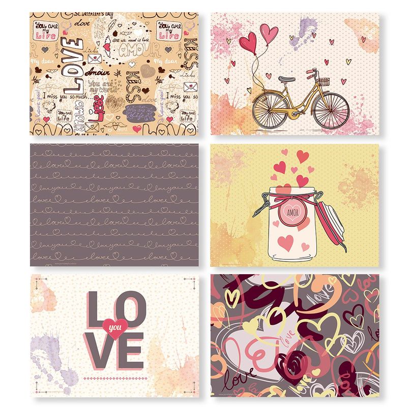 GENERICO - 6 Individuales De Mesa Love Y Amor