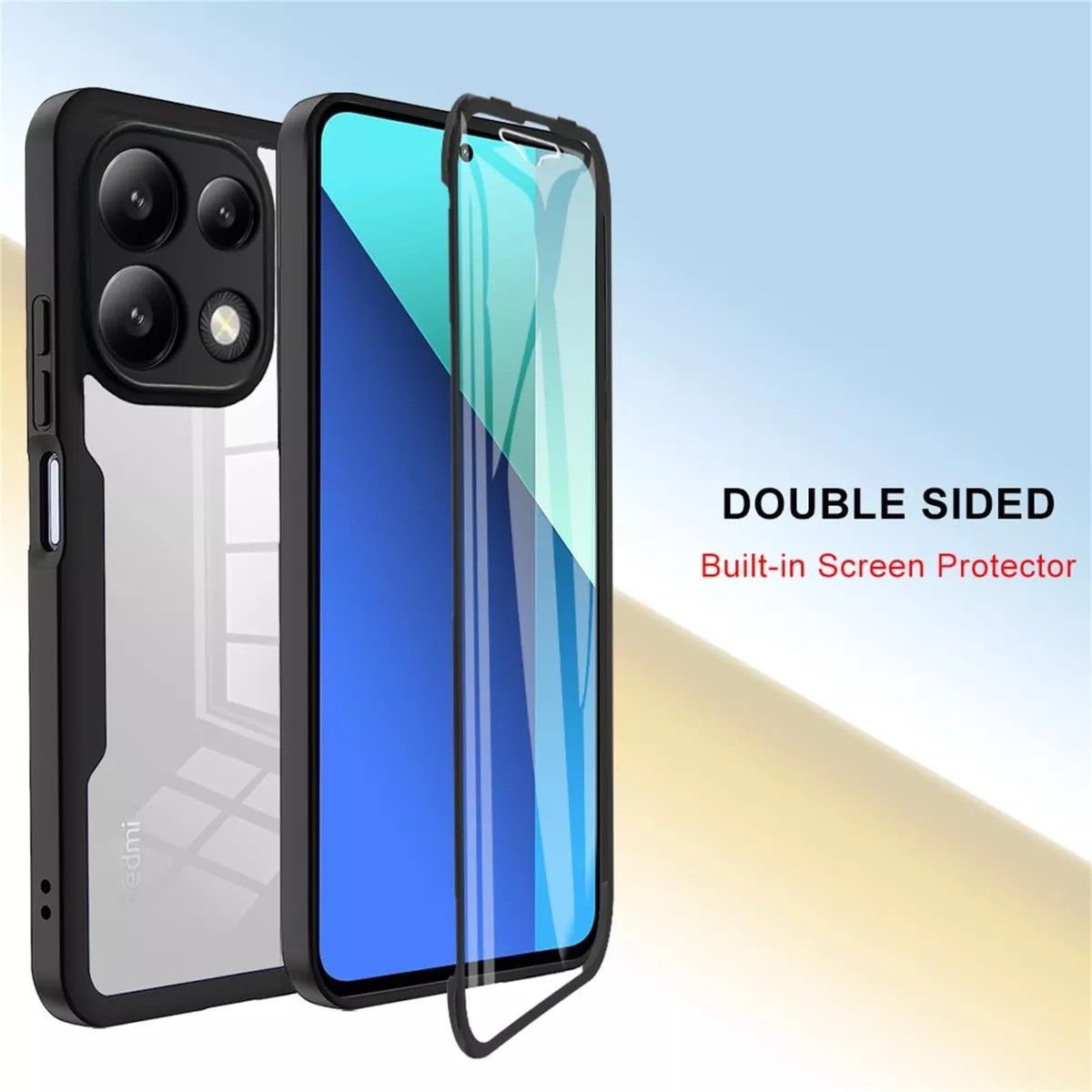 GENERICO - Estuche Protector Funda 2 En 1 360 Para Redmi note 13 pro 4G / 14S Lila
