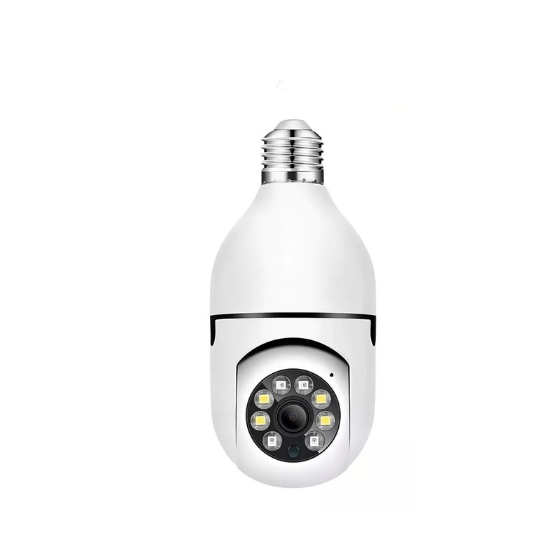 GENERICO - Cámara Bombillo De Seguridad 360° Giratoria Visión Nocturna