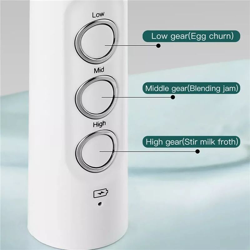 GENERICO - Espumador De Leche Batidor 2 En 1 Recargable Electrico BLANCO
