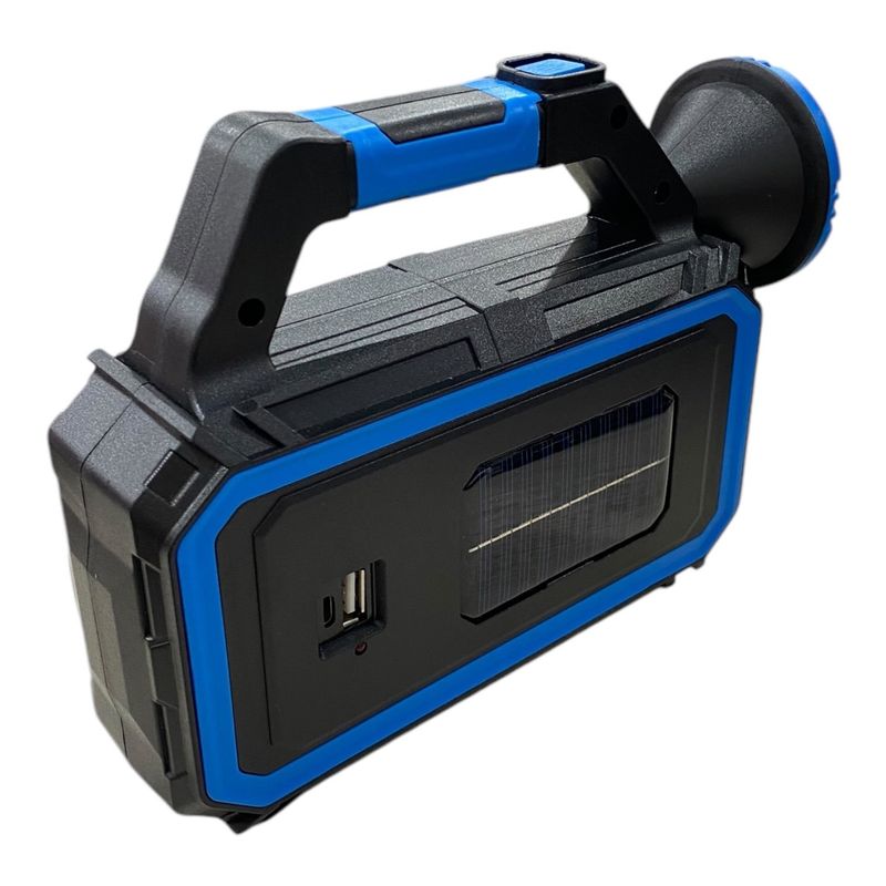 GENERICO - Luz Led Recargable Con Panel Solar Y Power Bank HS-8036-7-B