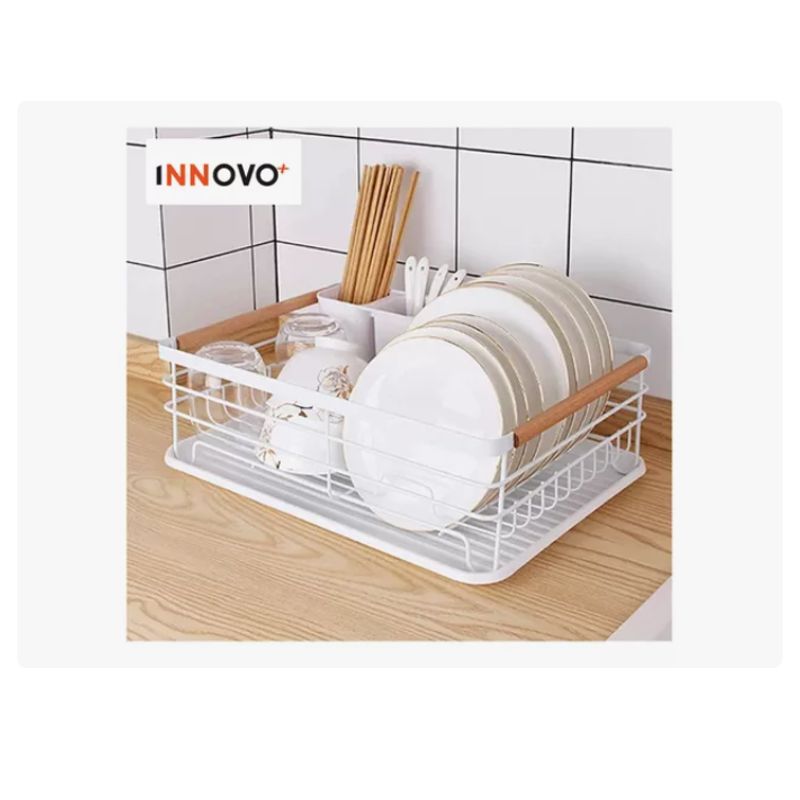 INNOVA - Platero Escurridor Para Cocina Organizador De Loza Elegante En Acero