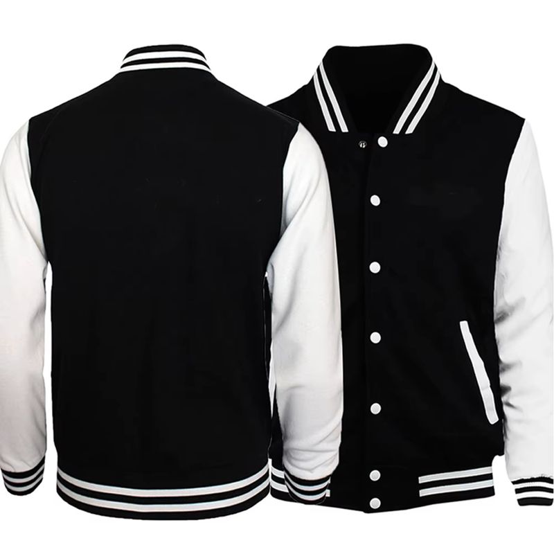 UBMD - Chaqueta Universitaria Deportiva Negra ZH103 Calida Holgada