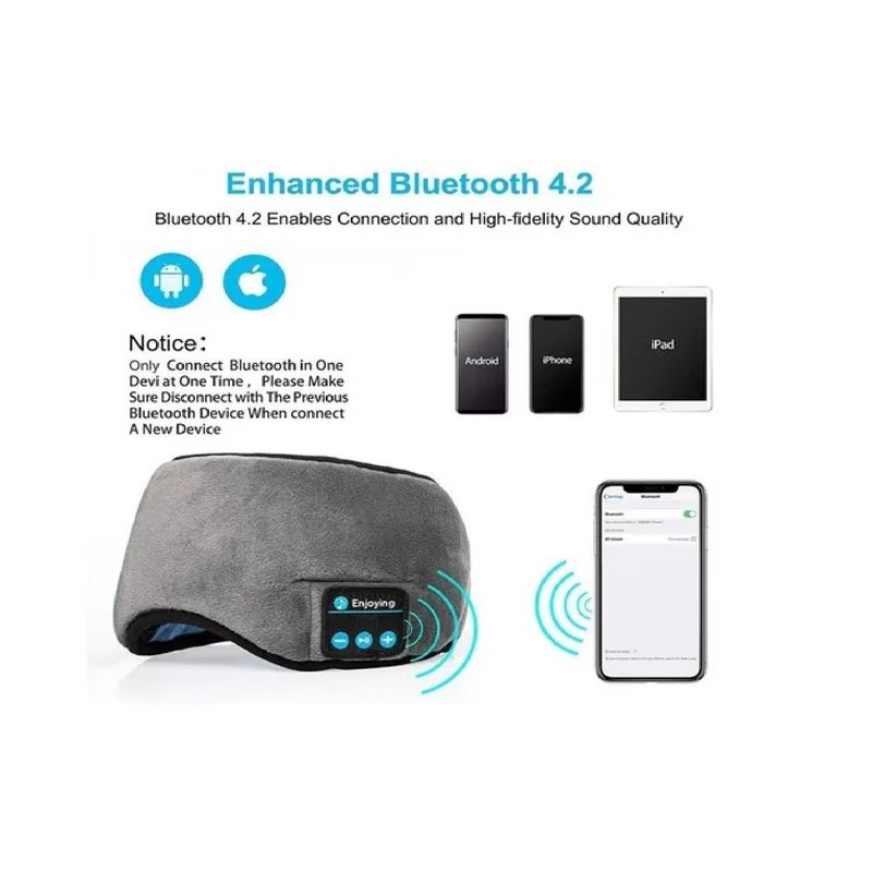 GENERICO - Banda Tapa Ojos Con Bluetooth