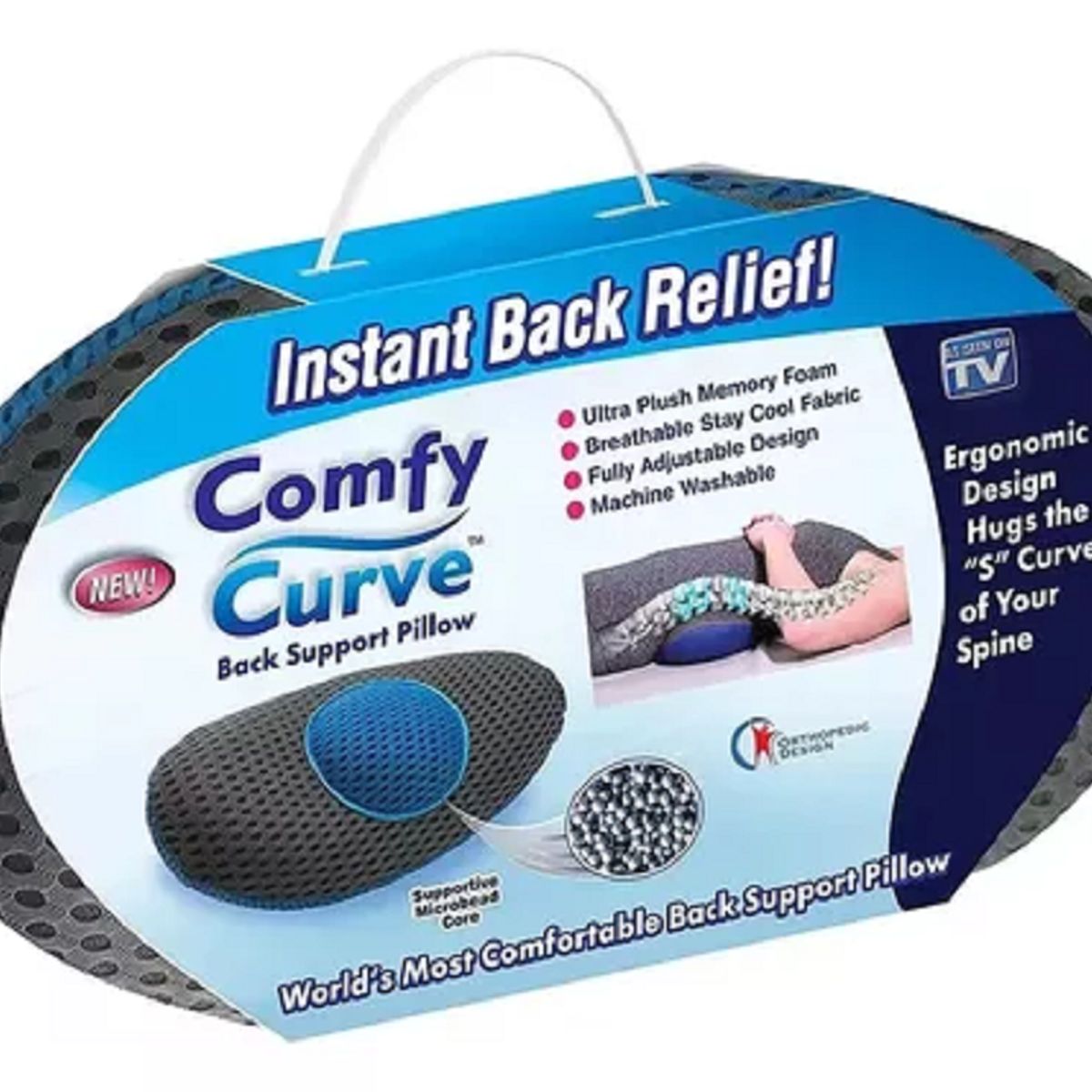 GENERICO - Almohada Lumbar Ergonomica Ortopedica Dormir