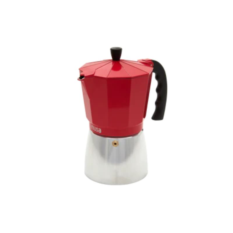 IMUSA - Cafetera Espresso 6Tz Con Asa Rojo