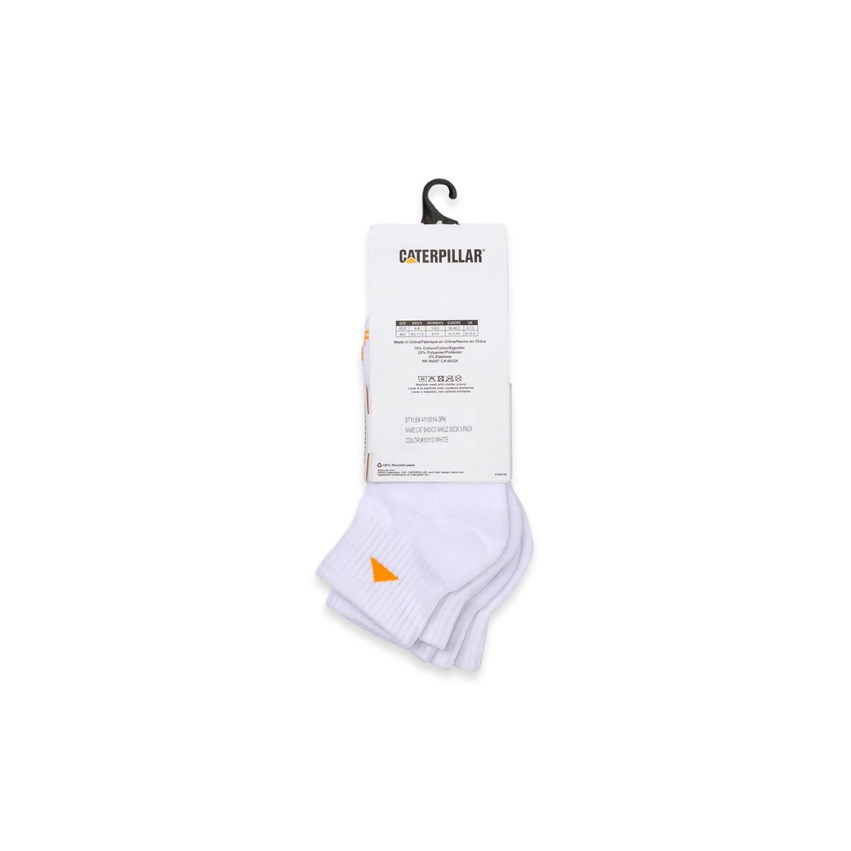 CAT - Medias Hombre CATERPILLAR CAT BASICS ANKLE SOC WHITE CAT