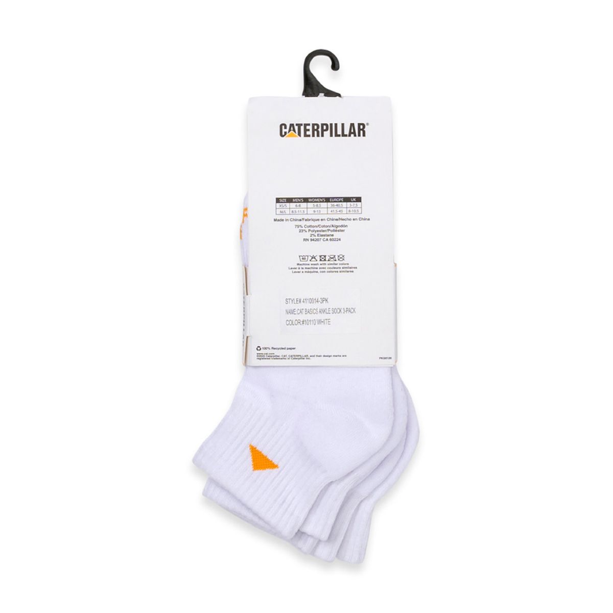 CAT - Medias Hombre CATERPILLAR CAT BASICS ANKLE SOC WHITE CAT