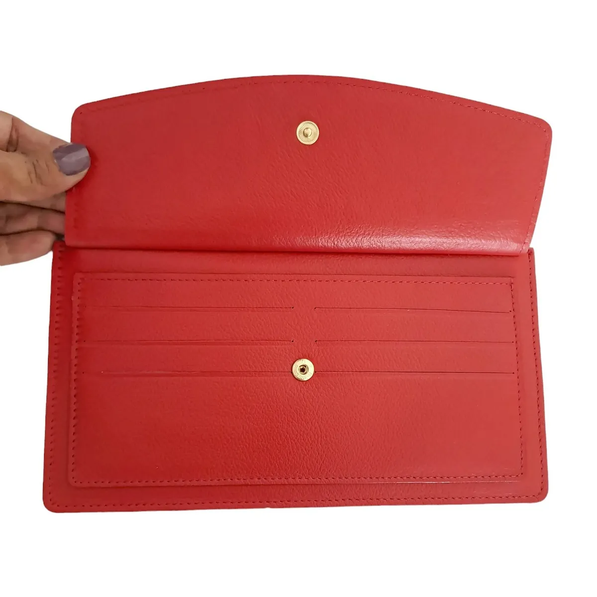 MARLA - Billetera chequera portadocumentos cuero 100%