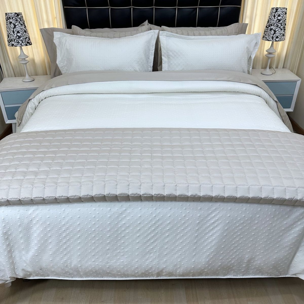 KARYTEX - Funda Duvet Burbuja Cama Queen Color Marfil.