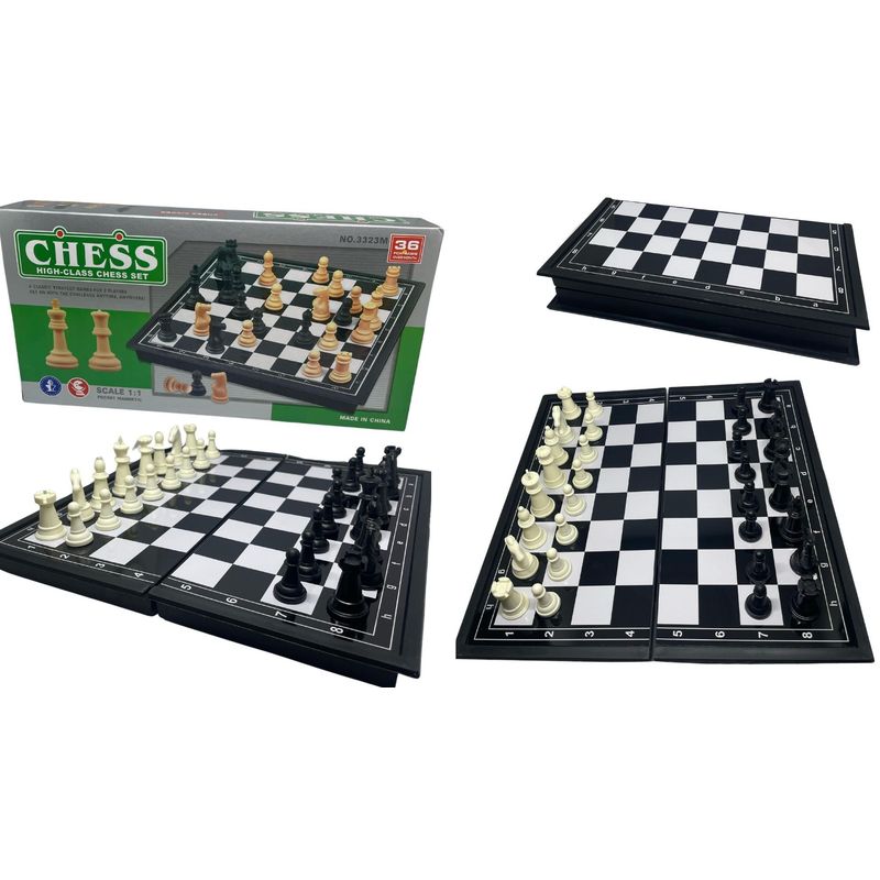 MAZUGI - Ajedrez Magnético 24 X 24 Cm Juego De Mesa 32 Fichas