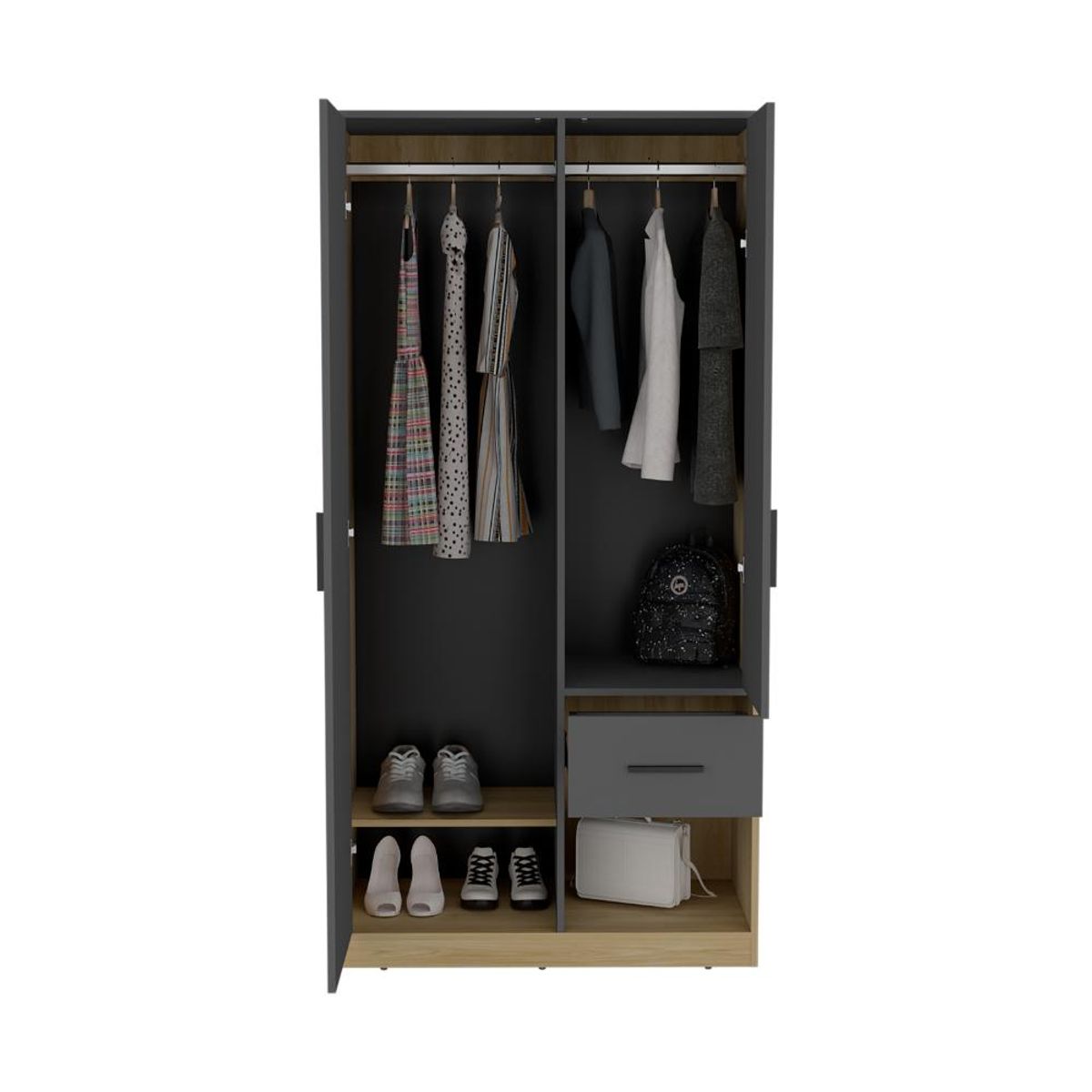 RTA DESIGN - Closet Giroa Plata Oscuro y Fresno Europeo