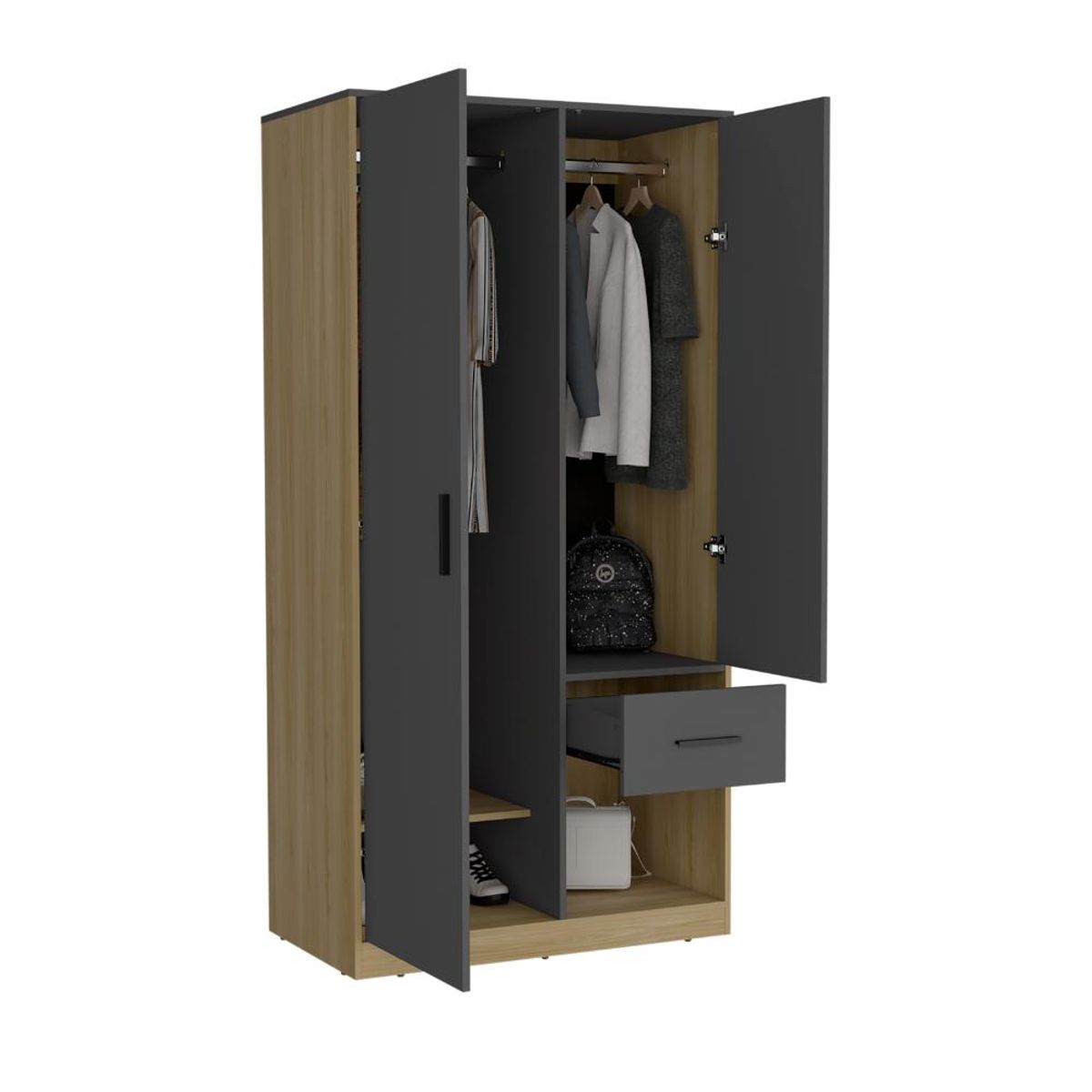 RTA DESIGN - Closet Giroa Plata Oscuro y Fresno Europeo