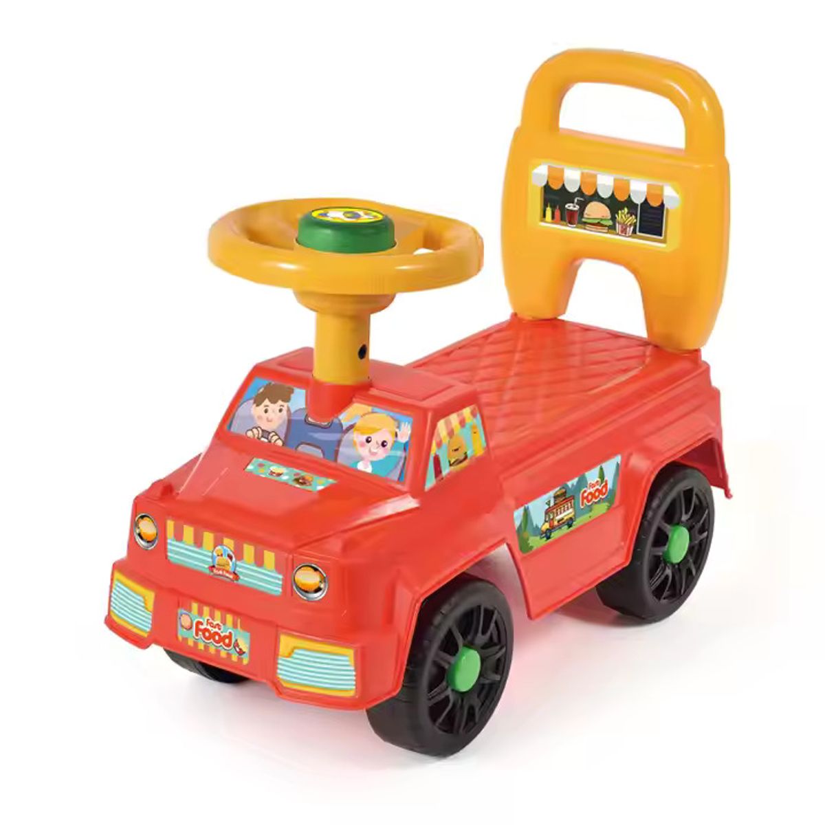 JUGANDO Y EDUCANDO - Carros Montable Con Timón Motricidad rojo Para Niños