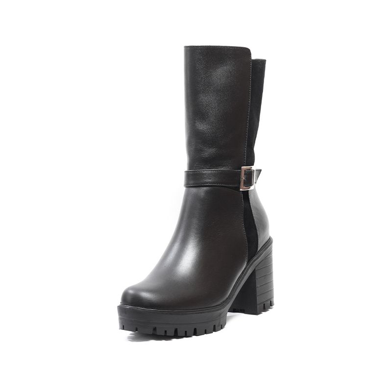 BALLERINA - Bota Cuero Para Mujer Negro Ballerinas Kathy
