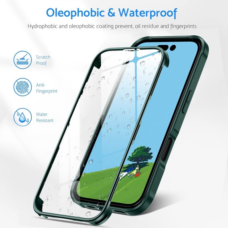 GENERICO - Estuche Protector Case Funda Full 360 Para Iphone 16 Negro
