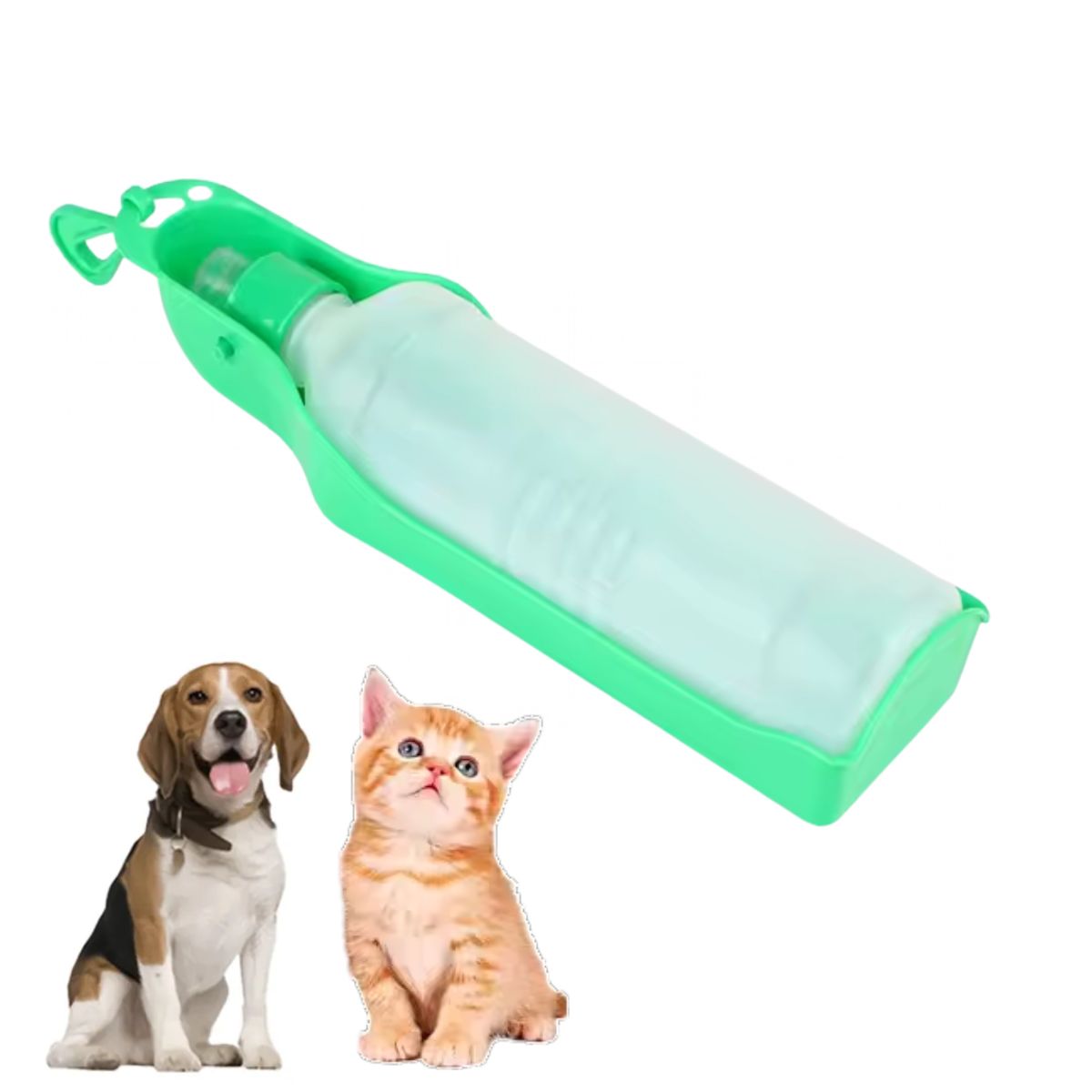 GENERICO - Bebedero Portátil + Comedero Plegable Mascotas Kit 2 En 1