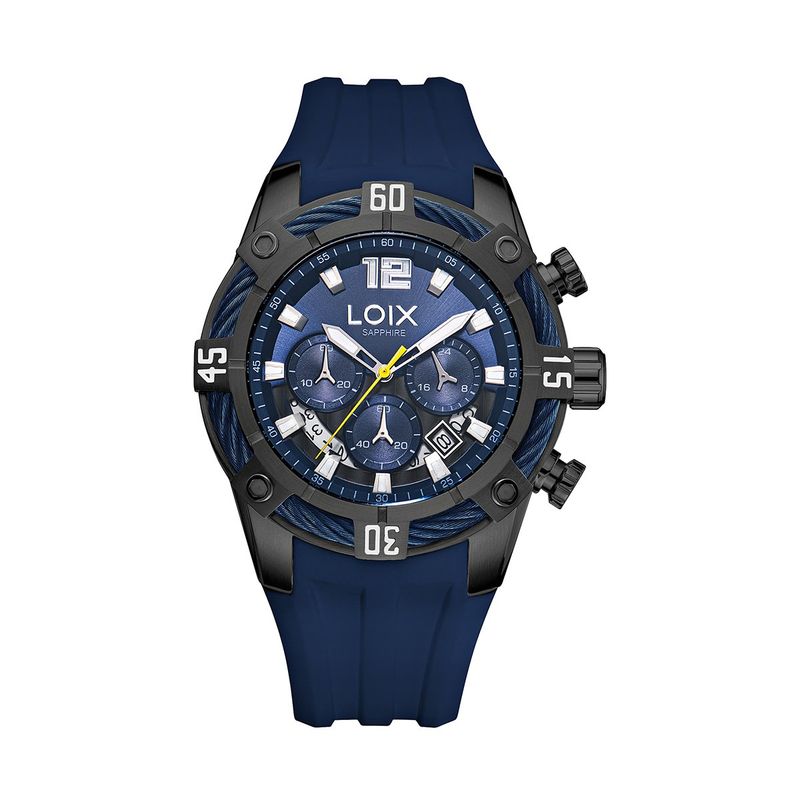 LOIX - Reloj hombre LA2146-5 azul con caja pavonada tablero azul