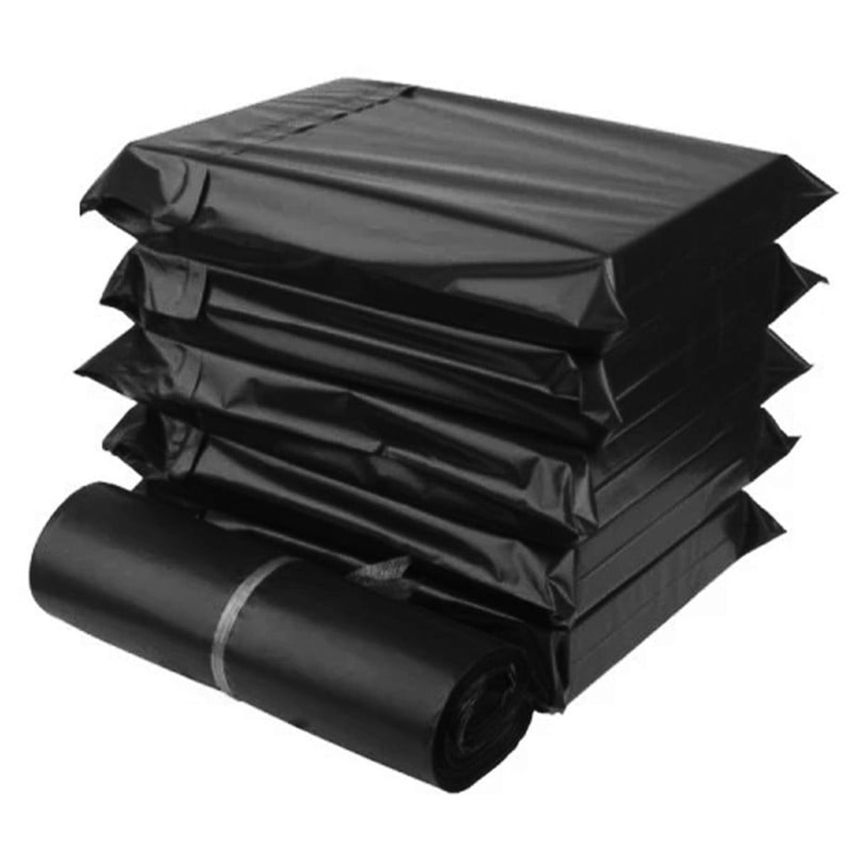 GENERICO - Bolsas de Seguridad Para Mensajería Negras 30x40cm Lisas x100u