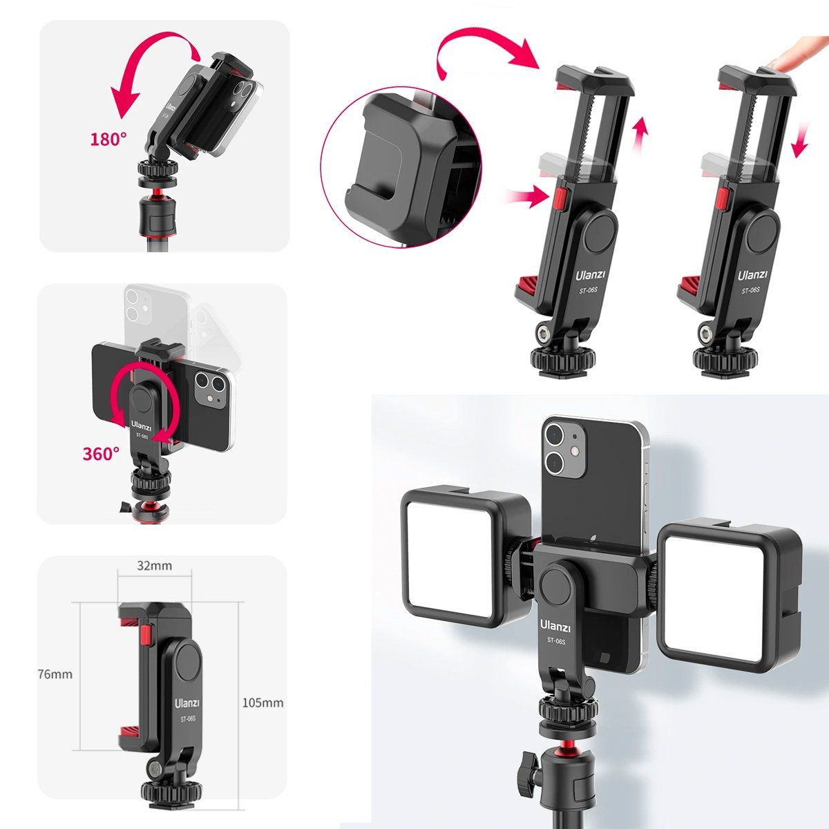 WEIFENG - Trípode weifeng WF-6663a para Camara + Soporte de celular