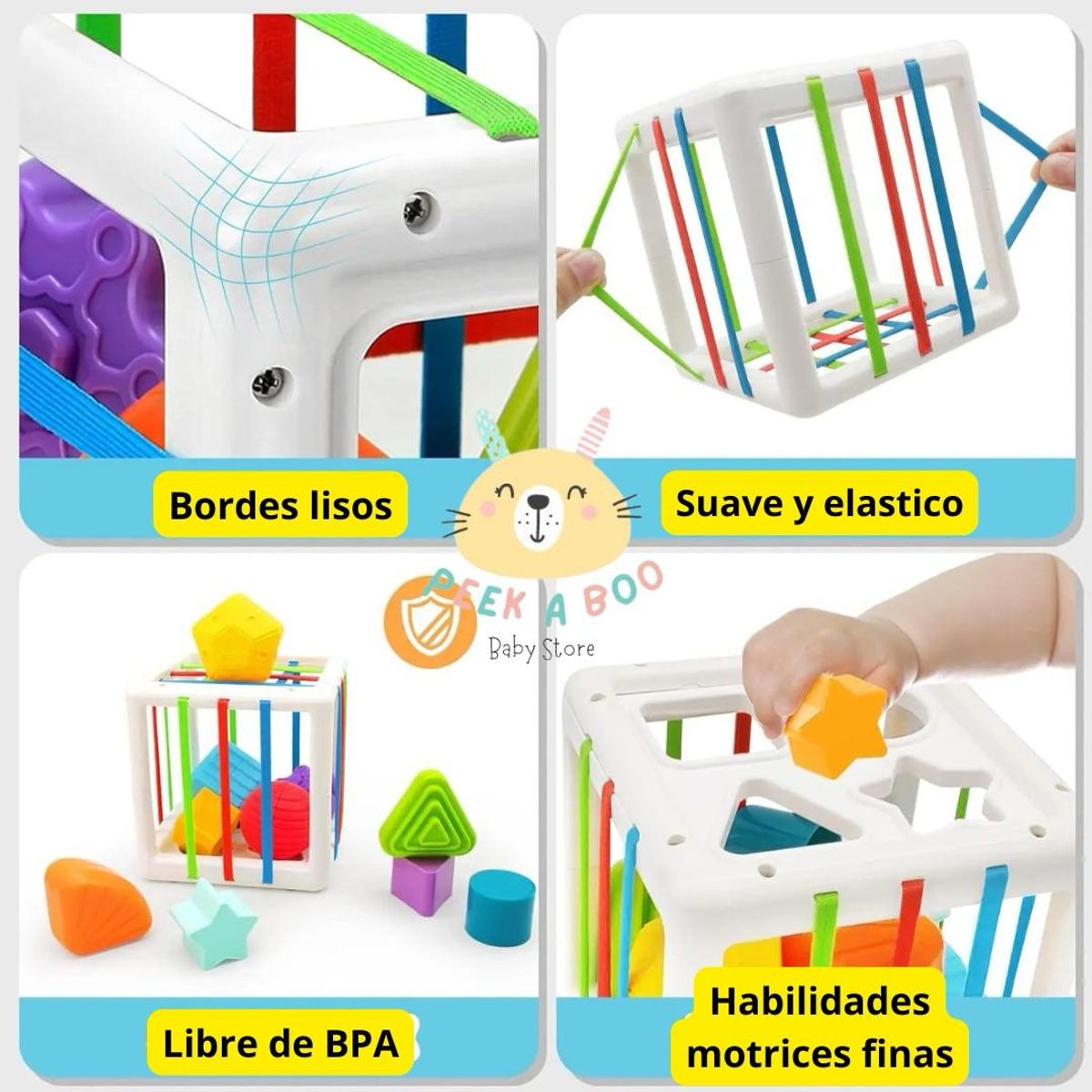GENERICO - Juguete Cubo Didáctico De Clasificación Montessori Para Bebe