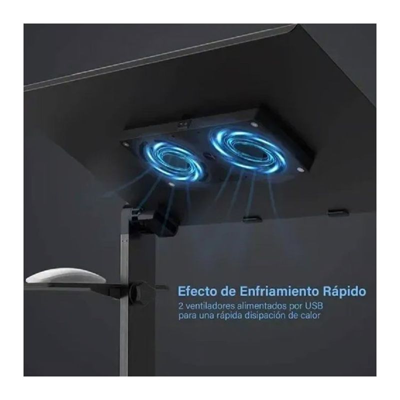 GENERICO - Mesa Plegable Para Computador Portátil dos ventiladores Base Ajustable T8