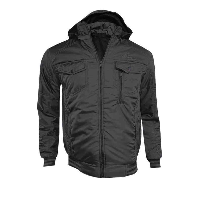 MODA EN CIRCUITO - Chaqueta Impermeable Para Hombre Gris Oscuro