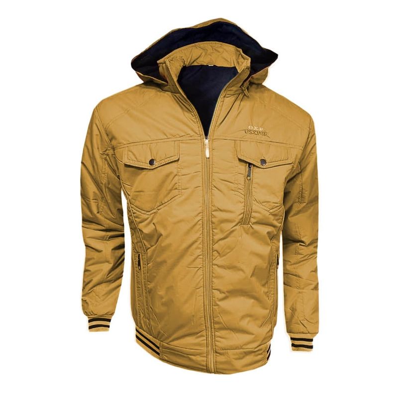 MODA EN CIRCUITO - Chaqueta Impermeable Para Hombre Mostaza