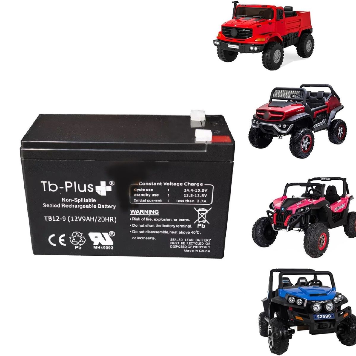 GENERICO - Bateria 12 Voltios Para Carros Y Motos De Juguete Electricos