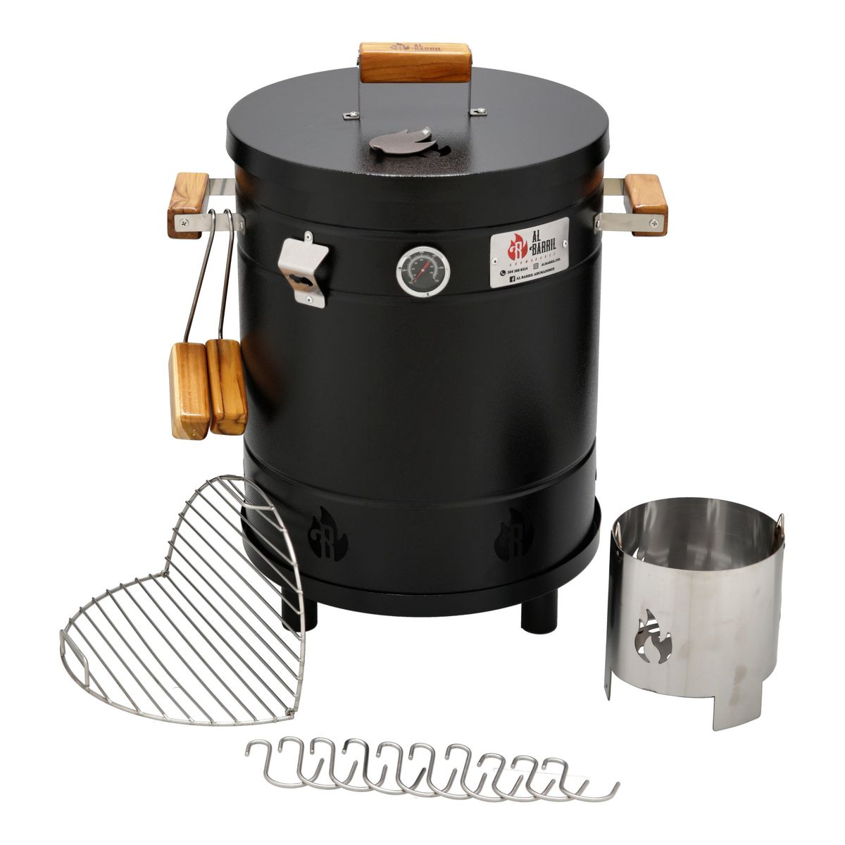 AL BARRIL - Barril asador mediano 20 libras + Accesorios