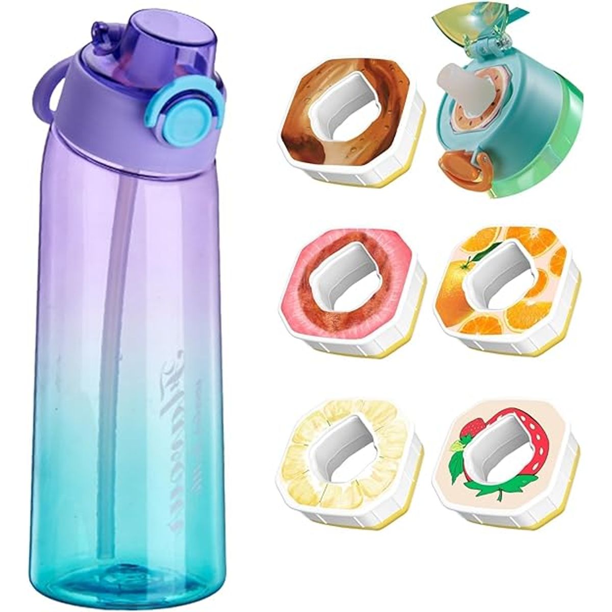 GENERICO - Botella De Agua Con Sabor + 3 Capsulas