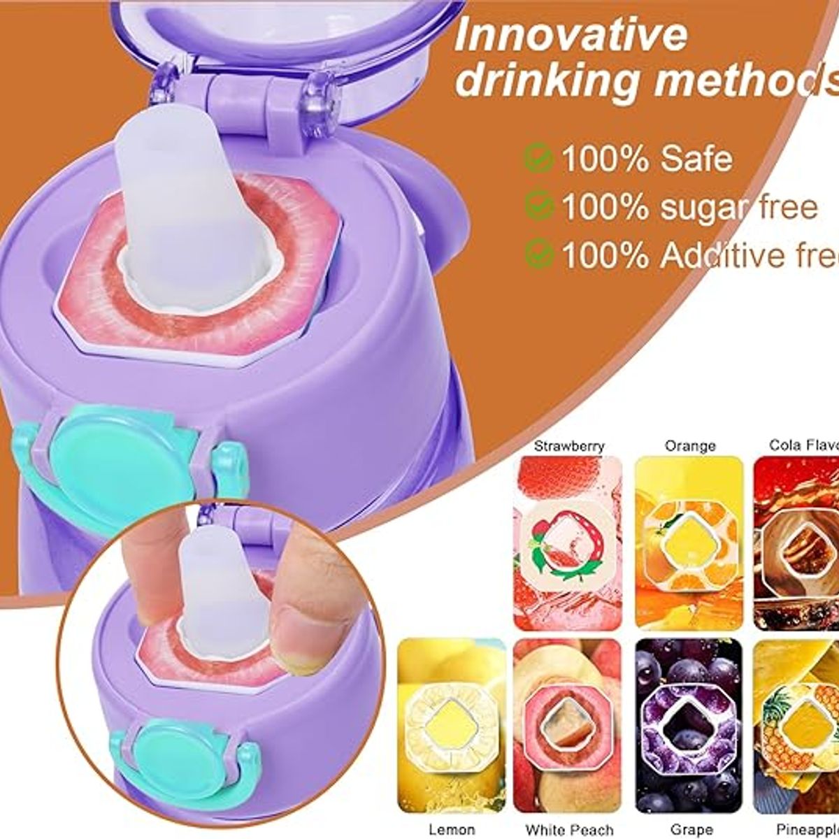 GENERICO - Botella De Agua Con Sabor + 3 Capsulas