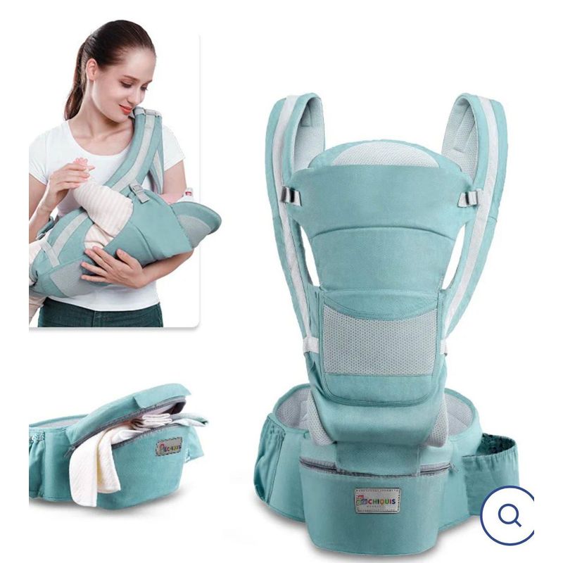 GENERICO - Cargador Ergonómico Con Silla Canguro Azul Nuevo