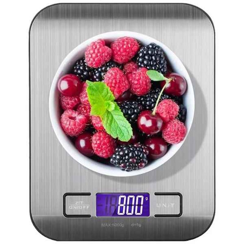 GENERICO - Balanza Gramera Bascula Digital Pesa Cocina Acero Inoxidable